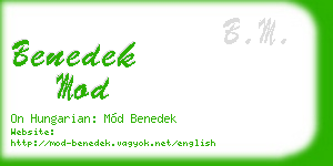 benedek mod business card